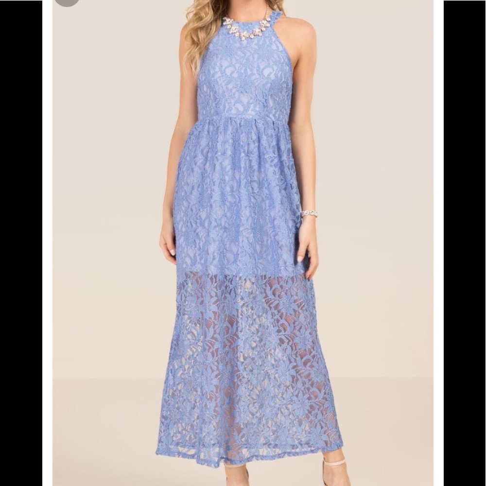 Francesca’s Lace halter maxi dress - Picture 2 of 6